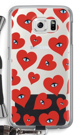 Red heart eyes