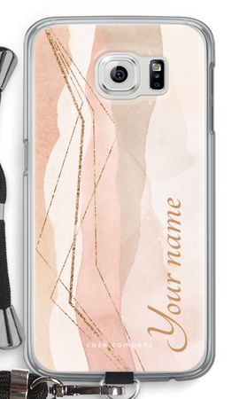 Gold Lines Namecase - Blush