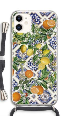 Blue tiles, lemons and oranges