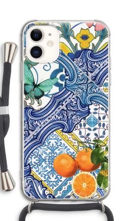 Blue tiles and oranges
