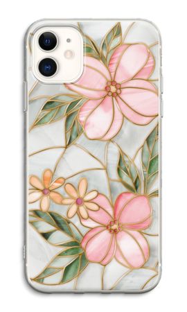 Orange stained glass flower