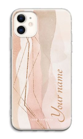 Gold Lines Namecase - Blush