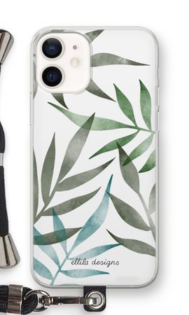 Tropical watercolor leaves