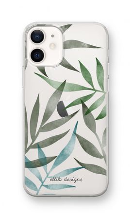 Tropical watercolor leaves