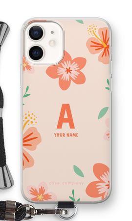 Tropical Pink Flowers Monogram