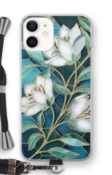 Blue stained glass flowers