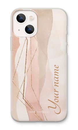 Gold Lines Namecase - Blush