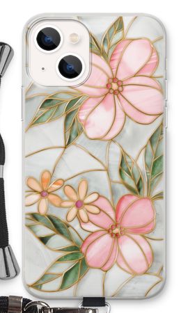 Orange stained glass flower