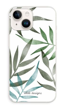 Tropical watercolor leaves