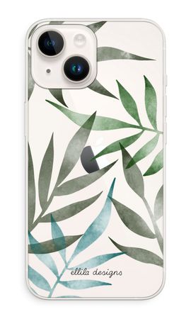 Tropical watercolor leaves