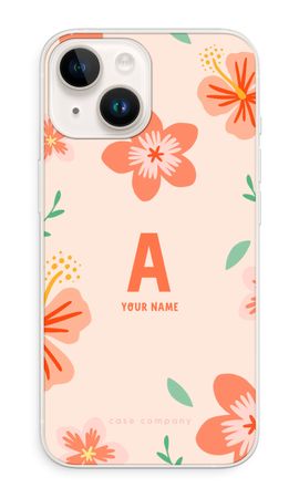 Tropical Pink Flowers Monogram