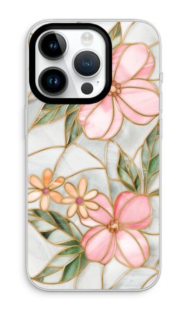 Orange stained glass flower