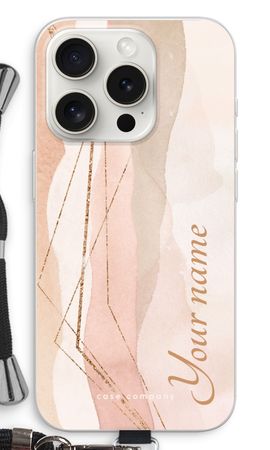 Gold Lines Namecase - Blush