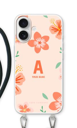 Tropical Pink Flowers Monogram