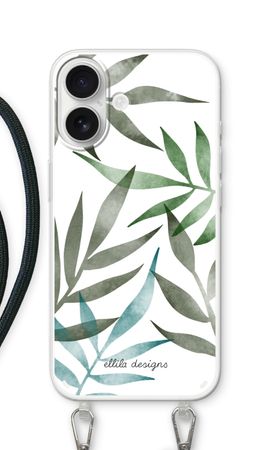 Tropical watercolor leaves