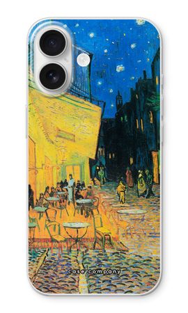 Caféterras bij nacht