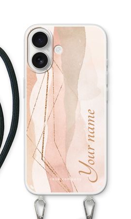 Gold Lines Namecase - Blush