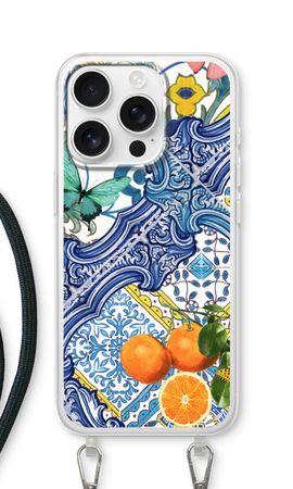 Blue tiles and oranges