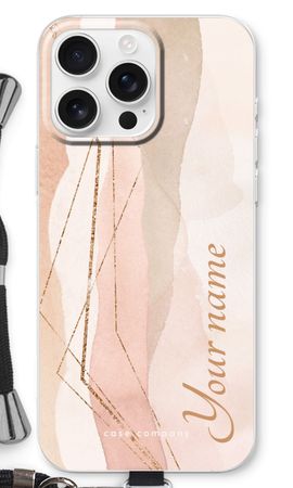 Gold Lines Namecase - Blush