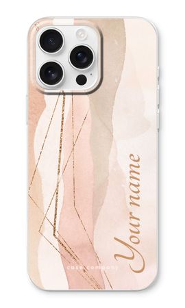 Gold Lines Namecase - Blush