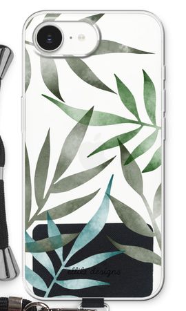 Tropical watercolor leaves