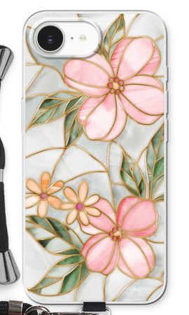 Orange stained glass flower