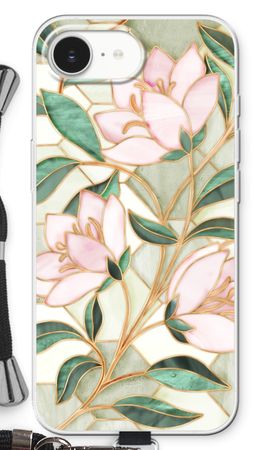 Orange stained glass flower