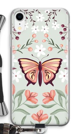 Papillon dans un monde floral