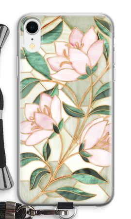 Fleur en vitrail orange