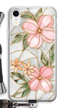 Fleur en vitrail orange