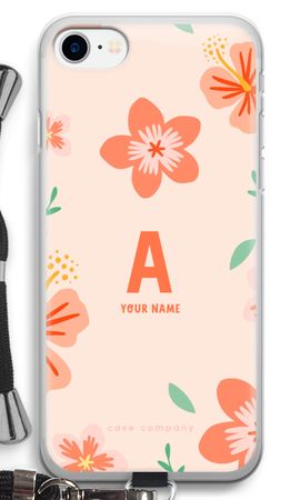 Tropical Pink Flowers Monogram