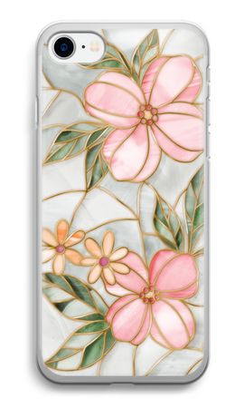 Orange stained glass flower