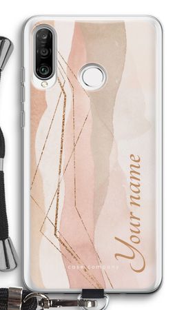 Gold Lines Namecase - Blush