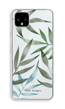 Tropical watercolor leaves