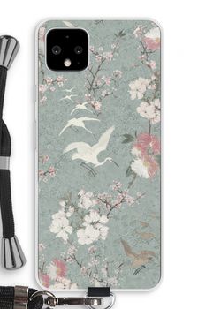 Japanese crane birds blossom