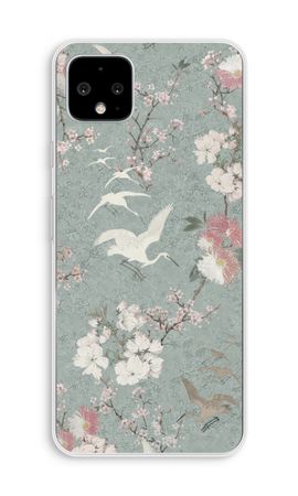Japanese crane birds blossom