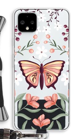 Papillon dans un monde floral