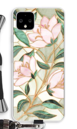 Orange stained glass flower