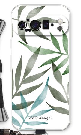 Tropical watercolor leaves
