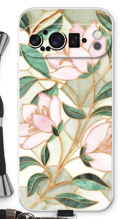 Orange stained glass flower