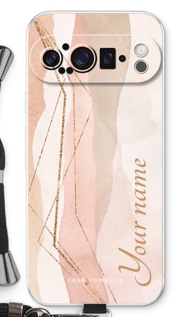 Gold Lines Namecase - Blush