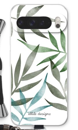 Tropical watercolor leaves