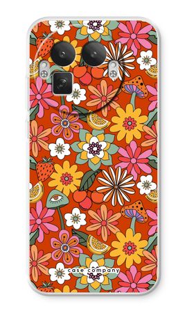 Retro Flowers - Red