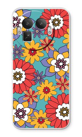 Retro Flowers - Blue