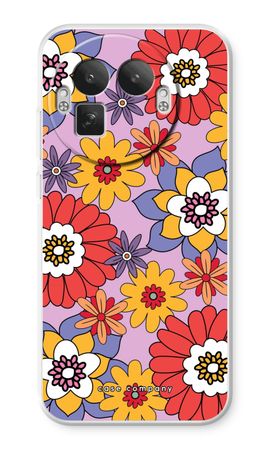 Retro Flowers - Purple