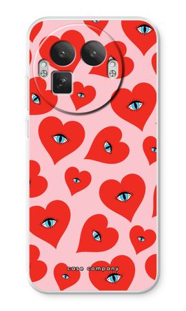 Red heart eyes