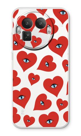 Red heart eyes