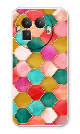 Hexagons in stained glass