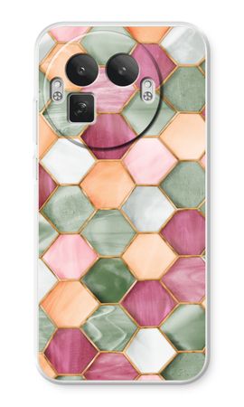 Hexagons in stained glass