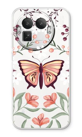 Fjäril i en blommig värld